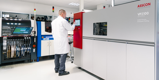 Automatic Vapour-phase vacuum soldering.